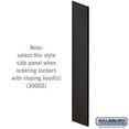 thumbnail image 1 of Salsbury 30044BLK 24 in. Side Panel for Open Access Designer Locker & Designer Gear Locker with Sloping Hood, Black, 1 of 1