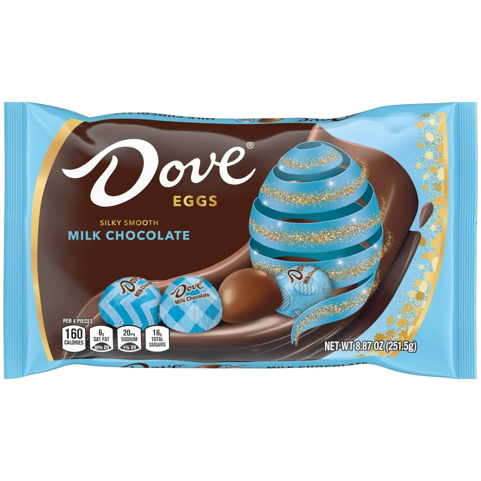 Dove Milk Chocolate Eggs Easter Candy - 8.87 oz Bag (2 Pack)
