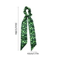 thumbnail image 3 of St. Patrick's Day Hair Scarf Scrunchie Green Shamrock Elastic Hair Scrunchies for Women Ponytail Holder Hair Accessories, 3 of 6