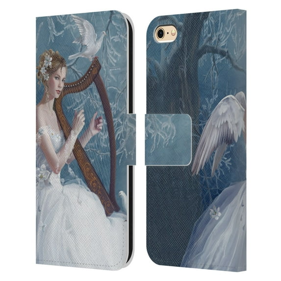 Head Case Designs Officially Licensed Nene Thomas Deep Forest Chorus Angel Harp And Dove Leather Book Wallet Case Cover Compatible with Apple iPhone 6 / iPhone 6s
