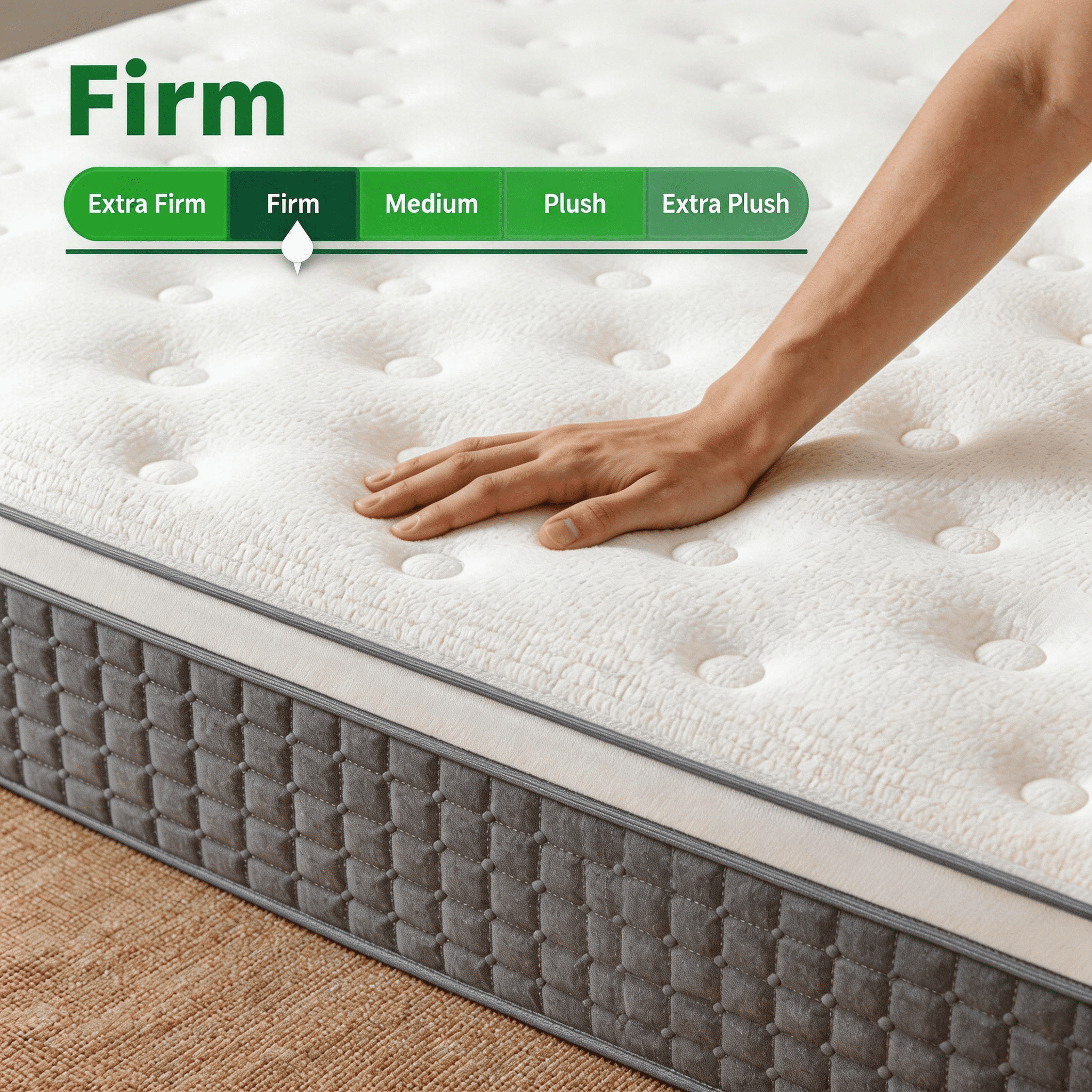 NightyNight 12" Twin Size Firm Hybrid Mattress in a Box with Cooling Gel Memory Foam, Motion Isolation & Temperature Regulation
