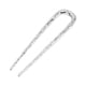 thumbnail image 1 of Ofertas Únicas 1 Pc Pinza para el Cabello U-shaped Textura Pinza para el Cabello para Mujeres Tono Plateado, 1 of 5