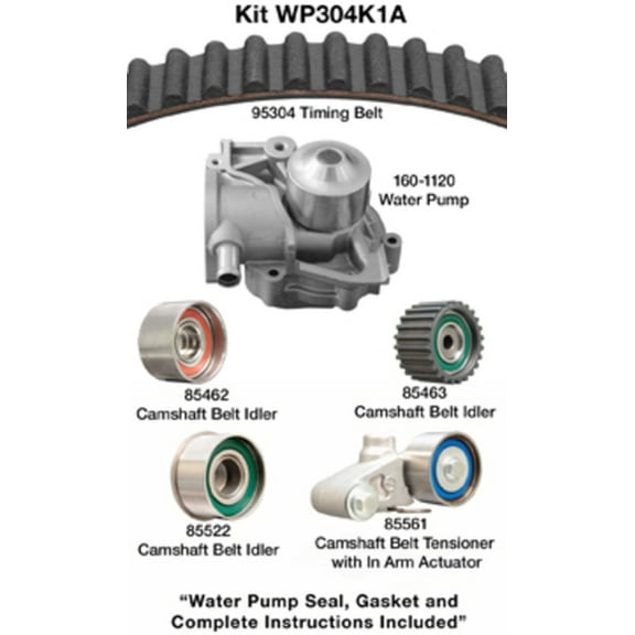 Dayco Premium T-Belt Kit w/ Water Pump, Without Seals