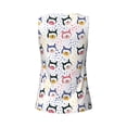 thumbnail image 5 of Picia Cute Dog Pattern Women's Workout Tank Top,Breathable Activewear,Slim Fit Athletic Top,Versatile Workout Moisture-wicking top-Large, 5 of 9