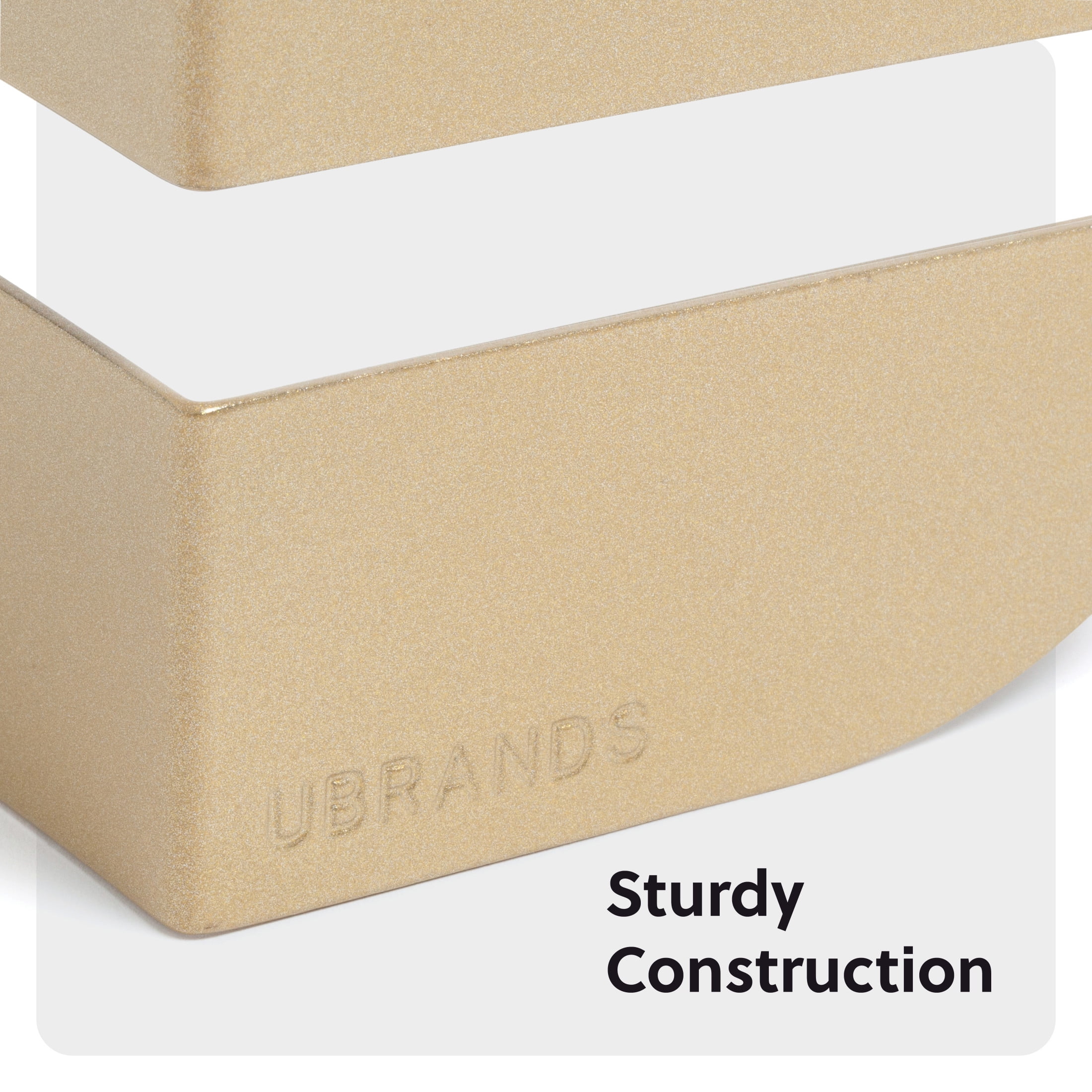 U Brands Bent Metal Arch Bookends, Industrial, Set of 2, 6.7 x 5 x 4.7 in., Gold