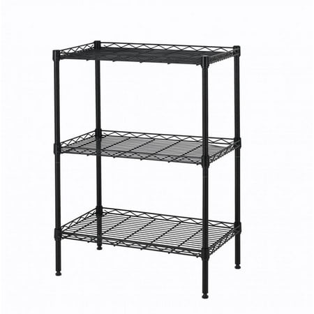BestOffice 3 Wire Shelving Unit Garage NSF Wire Shelf Metal Large Storage Shelves Heavy Duty Height Adjustable Commercial Grade Steel Layer Shelf Rack Organizer for Kitchen Bathroom Bedroom-13x23x30