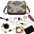 thumbnail image 6 of Animal Print Leaves Beige Background Vintage Crossbody Bag For Women Medium Leather Hobo Bags Shoulder Bag Classic City Leather Satchels, 6 of 8