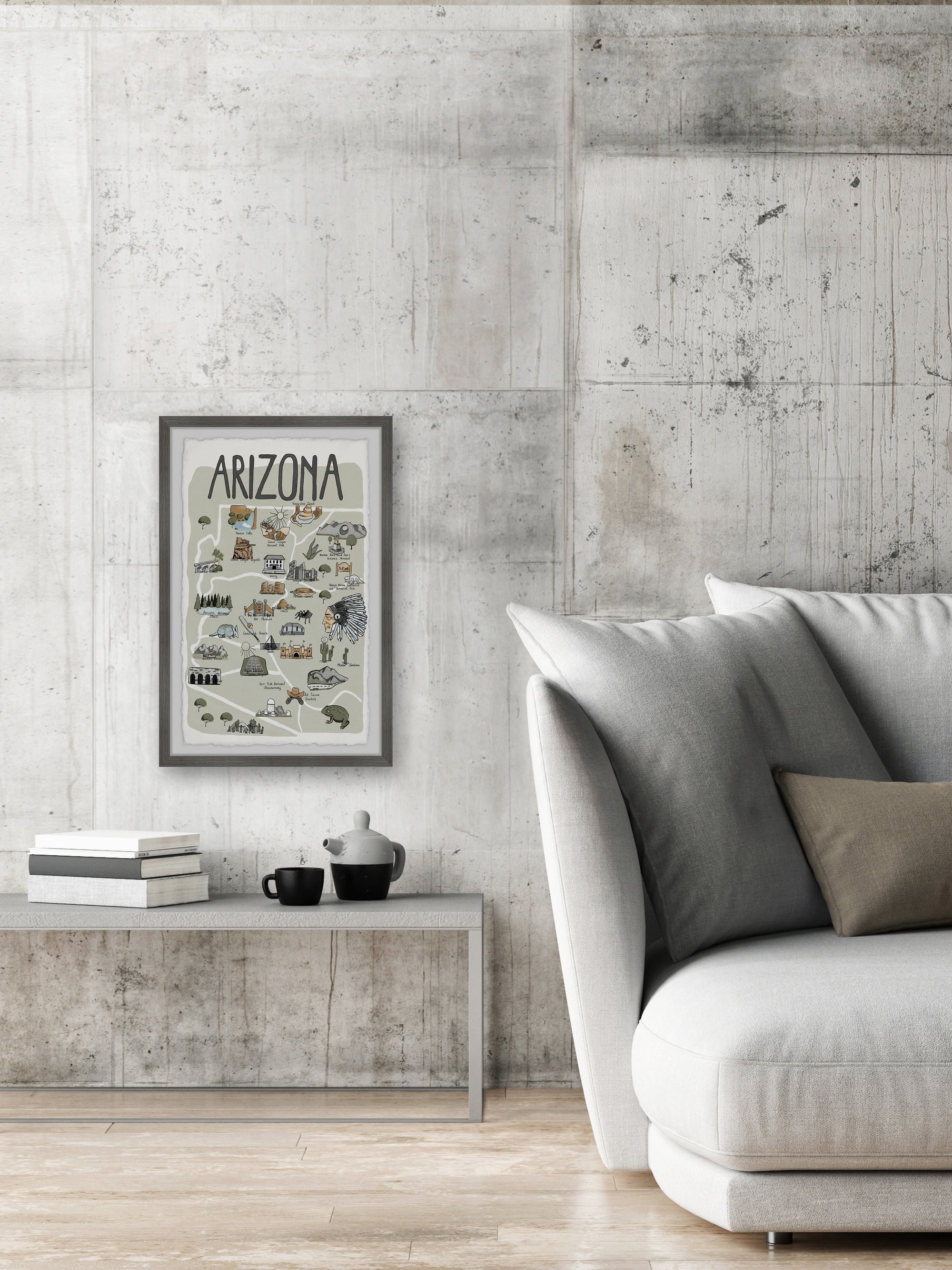 Marmont Hill Green Arizona Framed Wall Art