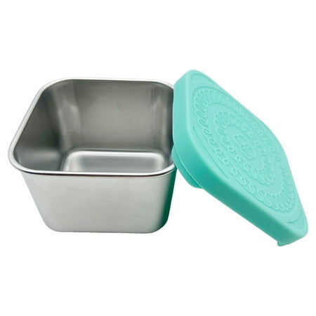 

JOLIXIEYE Dressing Container with Silicone Lid Leakage Proof Square Container for Household Kitchen Sauce Storage Mint Green