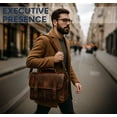 thumbnail image 7 of Leather Messenger Bag for Men, 16" Vintage Laptop Briefcase Satchel, Computer Shoulder Office Business Work Bag by Rustic Town, 7 of 7