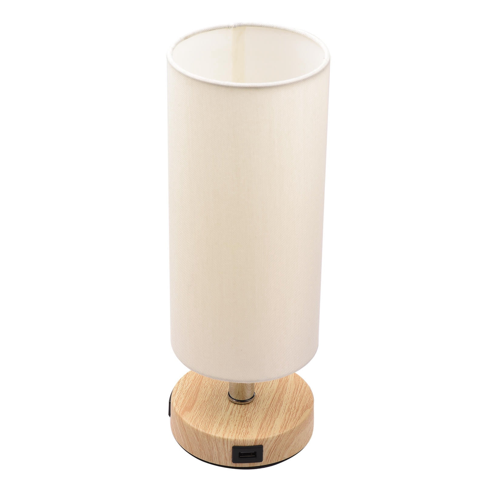 YAHHU Touch‑Control Table Lamp with 6W 2700K LED, Dual USB Ports, Fabric Shade – 3‑Level Brightness, Ideal for Bedside & Living Room