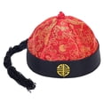 thumbnail image 2 of Sombrero oriental chino Decorativo Sunnimix con Cola de Caballo para Fiesta Temática de disfraces de Teatro Rojo y negro, 2 of 8