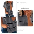 thumbnail image 2 of Women Summer T Shirt, Breathable Round Neck Women Short Sleeve T Shirt Loose Cut Skin Friendly  For Shopping ANGGREK gris oscuro S, 2 of 5