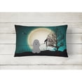 thumbnail image 2 of Carolines Treasures BB2258PW1216 Halloween Scary Poodle Silver Canvas Fabric Decorative Pillow, 12H x16W, multicolor, 2 of 3
