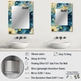 thumbnail image 4 of Designart "Explosive Digital Doodles In Pop Art I" Abstract Wall Mirror, Printed Blue Wall Mirror, Modern Bathroom Wall Mirror, Decorative Abstract Mirror - 30x40 Inch, 4 of 5