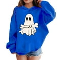 thumbnail image 2 of CYRBOKO Halloween Hoodies for Toddler Girls, Casual Loose Fit Printed Long Sleeve Fall Sweatshirts Blue Size 3-4 T, 2 of 5