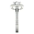 thumbnail image 3 of 1.335 ct Round Cut Simulated Diamond Solitaire with Accents 18K White Gold Womens Engagement Ring, 3 of 5