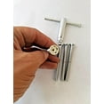thumbnail image 3 of 4 Chrome Screw Bolt Center Cap Locks CONICAL SEAT Head 8MM 1.25 RH & 1 Key Tool C47021, 3 of 8