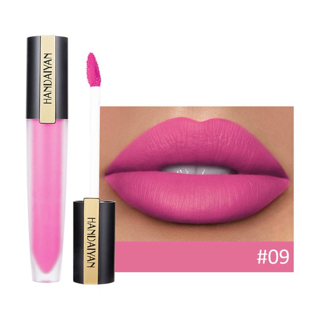 7g Mate Brillo de Labios Esmalte Impermeable Belleza Duradera Líquido Lápiz Labial Cosmético 09#