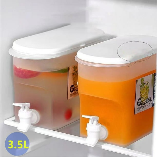 Dispensador de bebidas BuyWeek en forma de L blanco 3,5 L con grifo