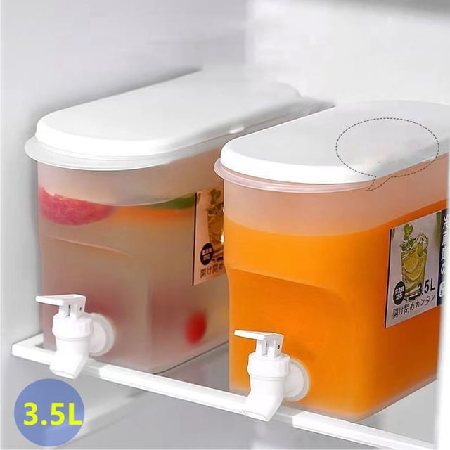 Dispensador de bebidas BuyWeek en forma de L blanco 3,5 L con grifo