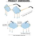 thumbnail image 6 of FEISEDY Retro Dripping Cloud Shaped Tassel Sunglasses Rimless Women Funny Party Disco Eyewear B2834, 6 of 16