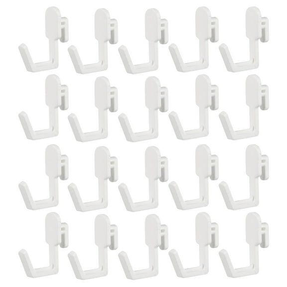 PAMINGONO Plastic Pegboard Hooks J Shape 20Pcs 1.3X1.3X0.4In