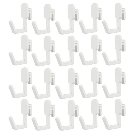 

Quqiuxian 20pcs Peg Board Hook Plastic J Style Display Hook Shelf Hanger Supplies