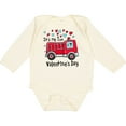 thumbnail image 3 of Inktastic It's My 1st Valentine's Day Fire Truck with Cute Dalmatian Boys or Girls Long Sleeve Baby Bodysuit, 3 of 5