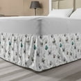 thumbnail image 1 of Nature Bed Skirt, Abstract Flying Butterfly Patterns Pale Flowers Affection Art, Elastic Bedskirt Dust Ruffle Wrap Around for Bedding Decor, 4 Sizes, White Pale Sky Blue, by Ambesonne, 1 of 2