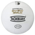 Tachikara Official SV5W Gold Leather Volleyball, College Blue/White