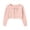 Pink, variant on Little Girls Clothes Long Sleeve Knit Cardigan Open Front Bowknot Hollow out Lightweight Sweater Fall Casual Cropped Cover up Tops