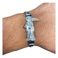thumbnail image 3 of JOYARIS Pulsera Santa Muerte Esclava Zirconias Plata Solida Ley 925 Talla Largo/Ancho: A elección x 7 mm PT-0000501, 3 of 4