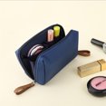 thumbnail image 6 of New Makeup Bag Simple Solid Color Cosmetic Bag for Women Pouch Toiletry Bag Waterproof Make Up Purses Case Hot Dropshipping (DEEP BLUE), 6 of 7