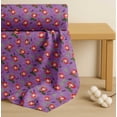 thumbnail image 4 of Soimoi Purple Cotton Poplin Fabric Text,Leaves & Tomato Vegetable Printed Fabric 1 Yard 56 Inch Wide, 4 of 7