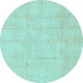 thumbnail image 1 of Ahgly Company Indoor Round Oriental Light Blue Traditional Area Rugs, 8' Round, 1 of 4