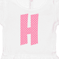 thumbnail image 4 of Inktastic Pink and White Polka Dots Letter H Girls Baby Dress, 4 of 5