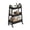 Black, variant on Gianna 3 Tier Utility Rolling Cart, Metal Mobile Storage Shelf with Lockable Caster Wheels, Organization for Livingroom, Bathroom & Narrow Places, White