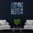 thumbnail image 2 of Abstract Navy Blue Canvas Prints Wall Art Paintings Flowing Water Texture Pictures Artwork 4 Pieces Framed Wall Décor for Living Room Bedroom Bathroom 12"x12", 2 of 5