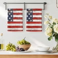 thumbnail image 2 of American Flag Kitchen Towels Set of 4, Red Blue Star Stripes Rustic Farmhouse Wood Soft Microfiber Dish Towels, Absorbent Washable Dishcloths for Kitchen Cleaning, Drying Dishes, 18x28 Inches, 2 of 9