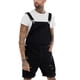 thumbnail image 4 of Pantalones cortos de mezclilla rasgados con bolsillo de pecho sólido de moda informal para hombre monos de tipo recto Pompotops oipoqjl40759, 4 of 9