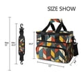 thumbnail image 3 of FORMRS Insulated Cooler Bag 24 Cans Capacity Soft Leakproof Lunch Box with Side Pockets, Red Geometric, 3 of 7