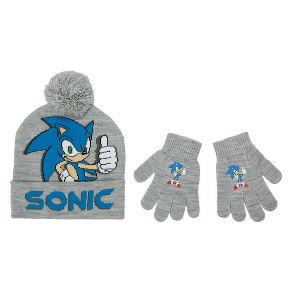 Sonic the Hedgehog Youth Cuffed Beanie and Gloves Set