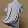 thumbnail image 6 of Short Sleeve Shirts for Men Big & Tall M-5XL Crewneck Silk Tees Tops Plus Size Casual Solid Breathable Pullover Basic Tshirts, 6 of 7