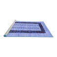 thumbnail image 2 of Ahgly Company Machine Washable Indoor Square Solid Blue Modern Area Rugs, 4' Square, 2 of 4
