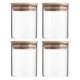 thumbnail image 2 of 4 recipientes herméticos de vidrio XCF para cocina tarros de almacenamiento de alimentos 250 ml, 2 of 2