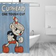 thumbnail image 3 of The Cuphead Show Shower Curtain Sets, Funny Bathroom Shower Curtains, Waterproof Fabric for Bathroom Decor Bathtub with 12 Hooks 72 x72 Inch, 3 of 8