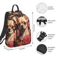 thumbnail image 3 of Naloa Vintage Red Flower Chihuahua Print Lightweight DayBackpack Suitable for school, work, shopping, travel, etc., 3 of 5