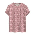 thumbnail image 4 of vigerkar Womens T Shirt Short Sleeve Crew Neck Basic Fashion Tee Tops (Pink, L), 4 of 4