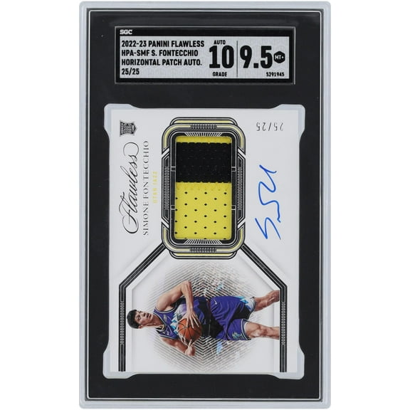 Simone Fontecchio Utah Jazz Autographed 2022-23 Panini Flawless Horizonal RPA #HPA-SMF #25/25 SGC Authenticated 9.5/10 Rookie Card - Fanatics Authentic Certified
